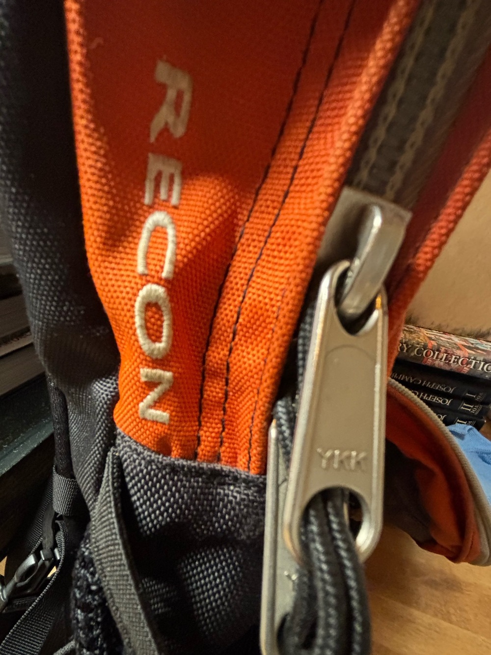 Vintage The North Face Recon Backpack Orange Grey Y2K Equipment Era - Picture 10 of 15